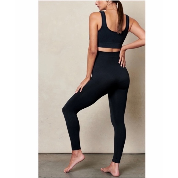 NWT BLANQI EVERYDAY Maternity Belly Support Leggings in Black Sz L - Picture 3 of 10